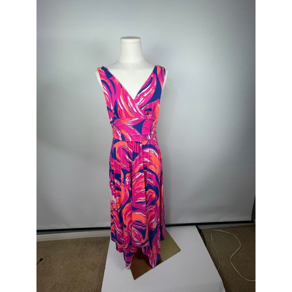 Lilly Pulitzer Pink and Blue Midi Dress - Picture 4 of 14